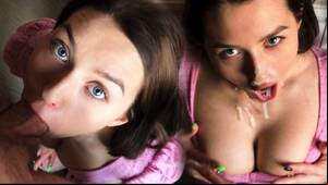big tits pov facial - POV. SLOBBERING SUCK so he cum ON MY FACE. BIG CUMSHOT and cute girl with  BIG NATURAL TITS. - RedTube